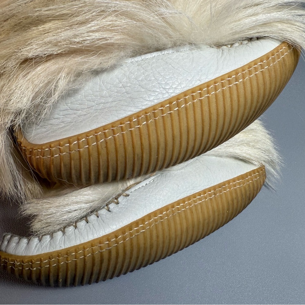 Bastien Bros Vintage Authentic MukLuk Cream Goat Fur Yeti Boots - Picture 8 of 11